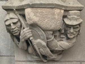 Yale saves fragile students from a carving of a musket